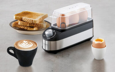 Das Gelbe vom Ei für Singles und kleine Haushalte – Neuer Design Eierkocher E3 spart Zeit, Energie und Wasser